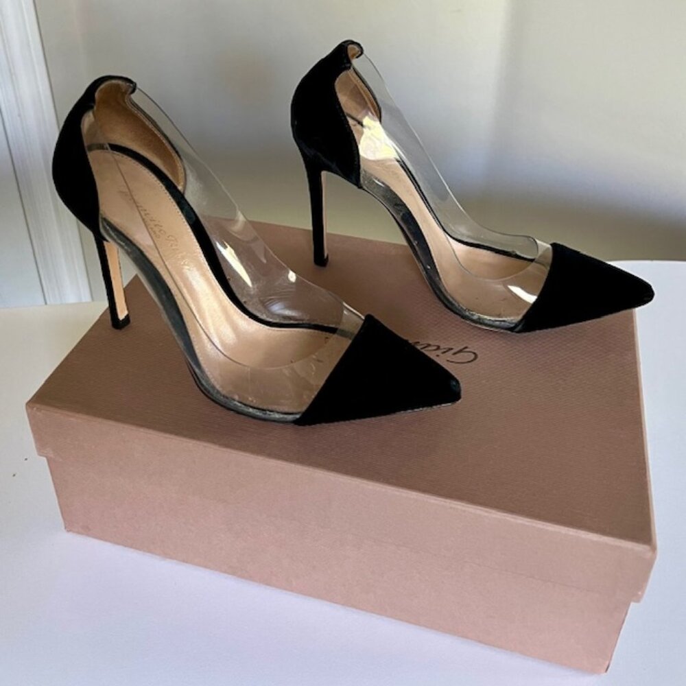 Gianvito Rossi Plexi Velluto